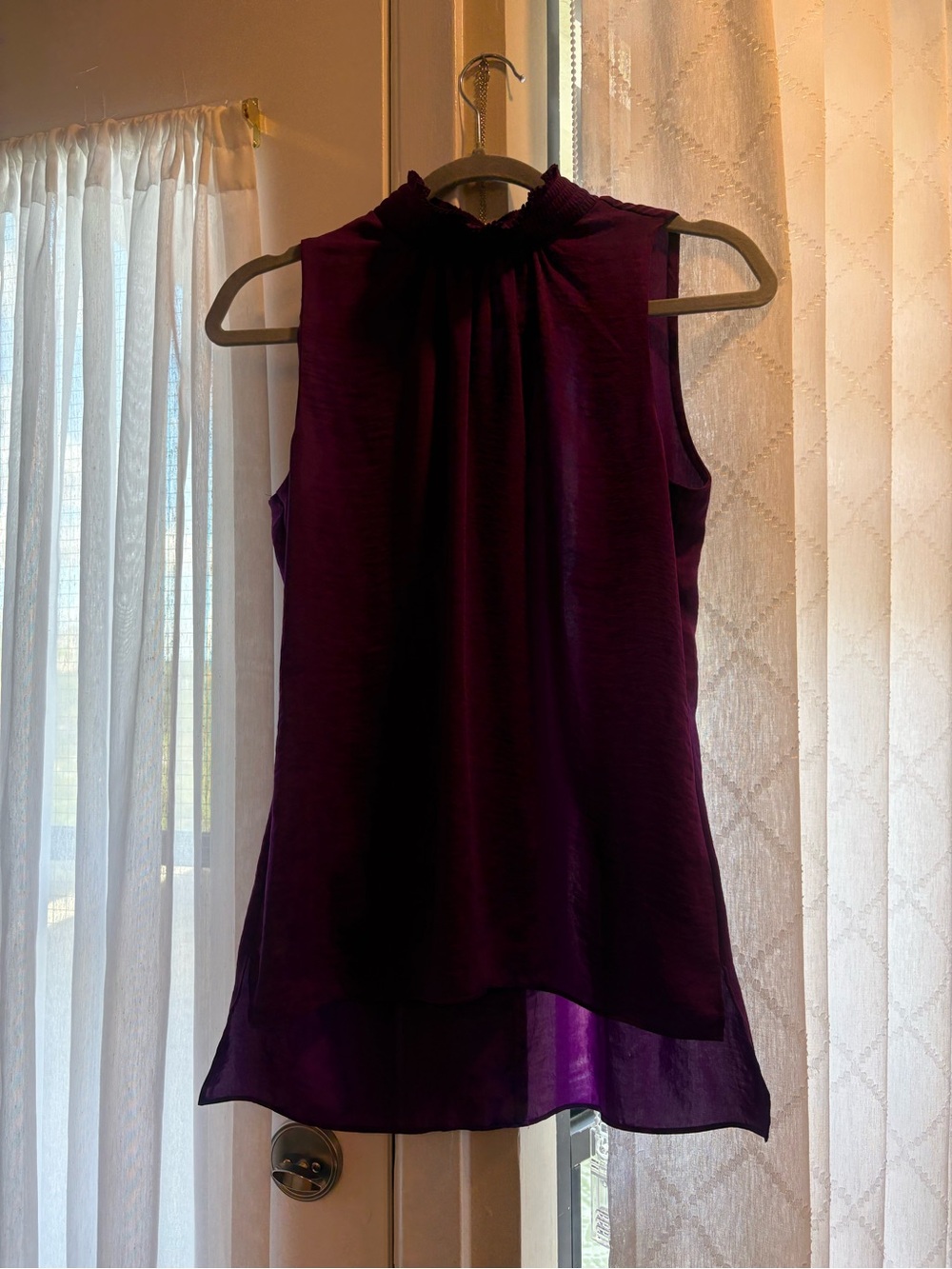 Calvin Klein Plum Sleeveless Mock Neck Camisole